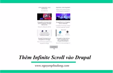 Hướng dẫn thêm Infinite Scroll vào Drupal 9