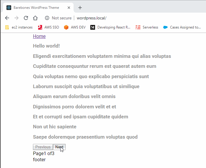 Hướng dẫn tạo theme React WordPress - paging