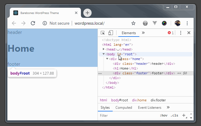 Hướng dẫn tạo theme React WordPress - partials