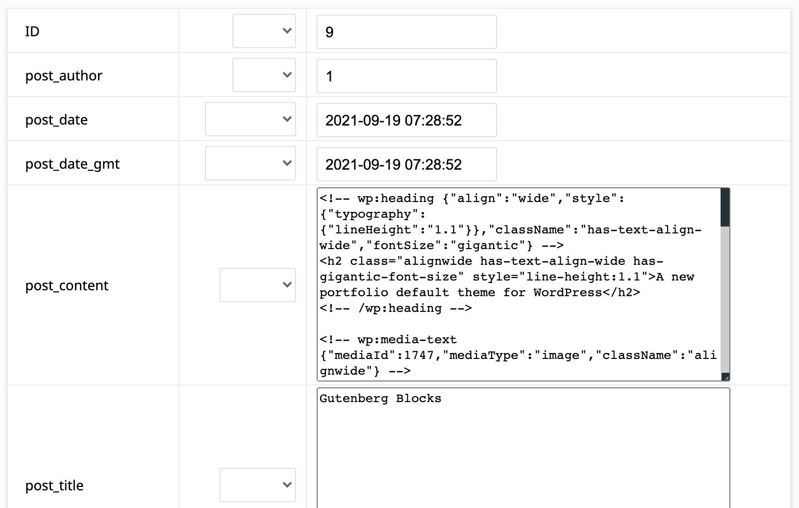 Sự khác biệt giữa Gutenberg và Class Editor trong database
