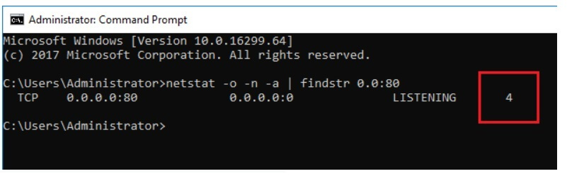 Error Port 80 in use by “Unable to open process” with PID 4