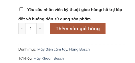 Tạo yêu cầu kèm theo khi mua sản phẩm trong WordPress