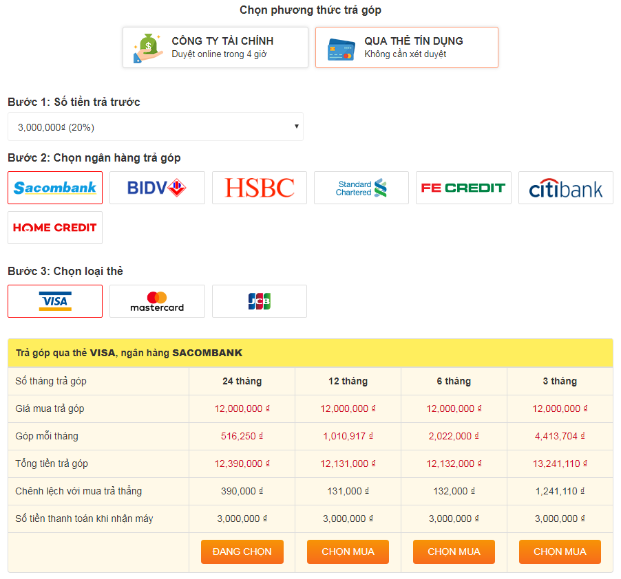 Plugin WP - Trả góp qua các công ty tài chính với Woocommerce