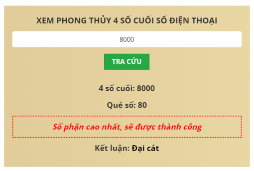 Plugin WP - Xem phong thủy cho số điện thoại