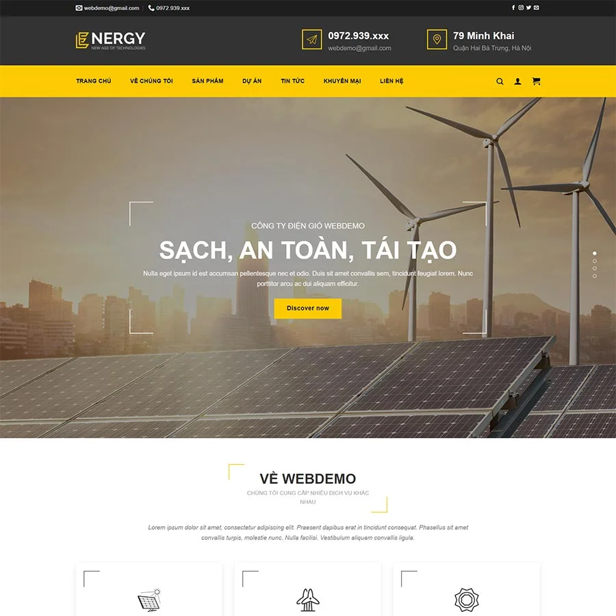 Theme Công ty điện năng lượng mặt trời 03