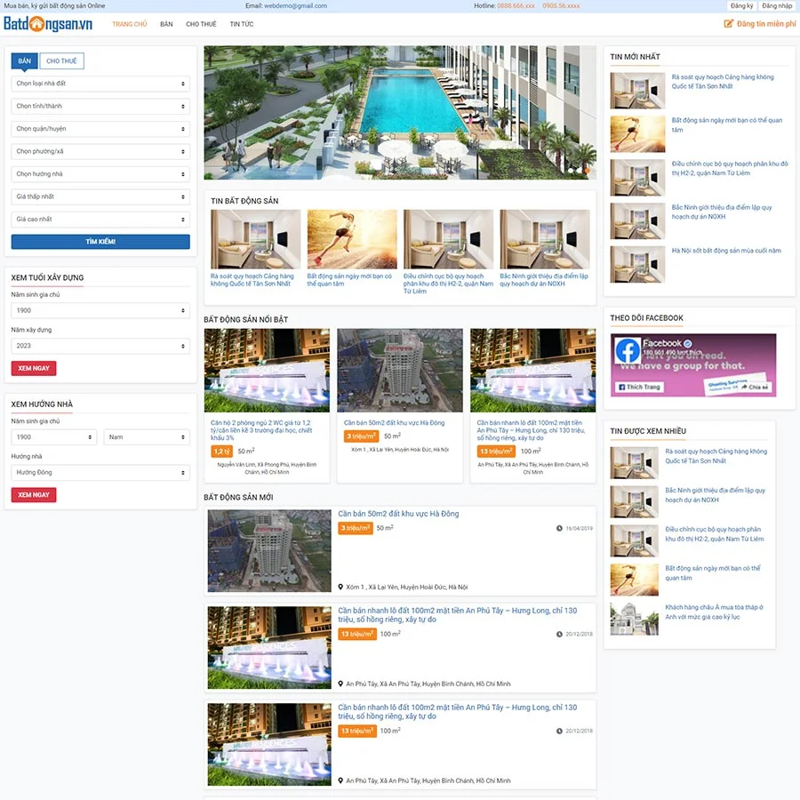 Theme WP - Sàn giao dịch bất động sản