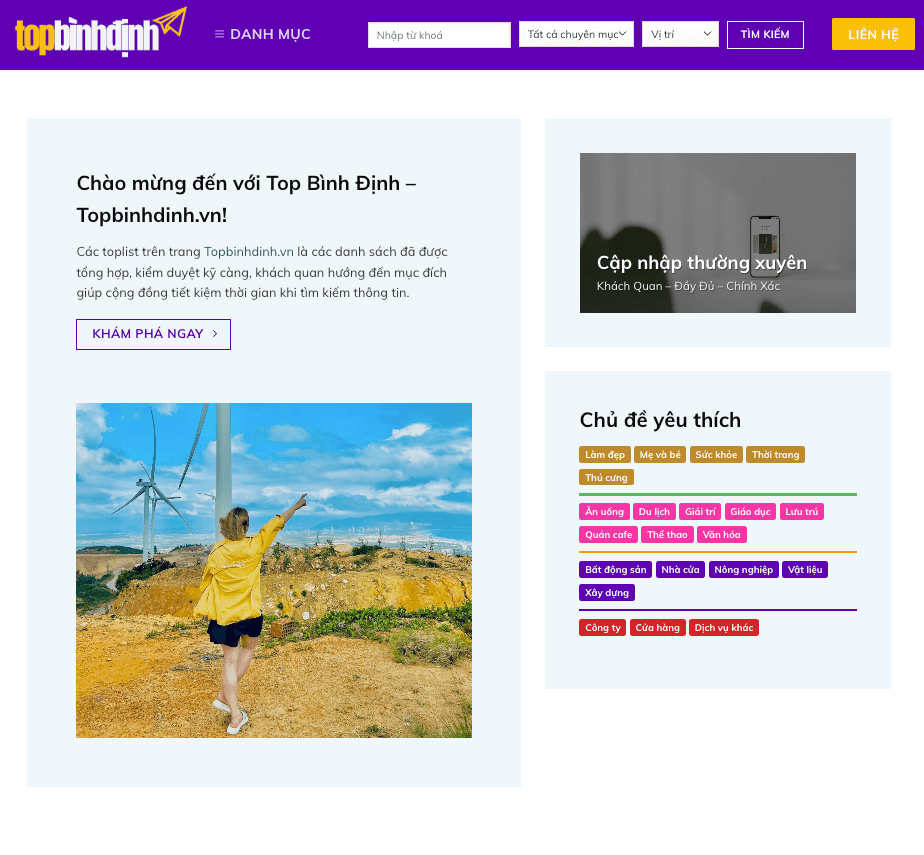 Screenshot Top Bình Định