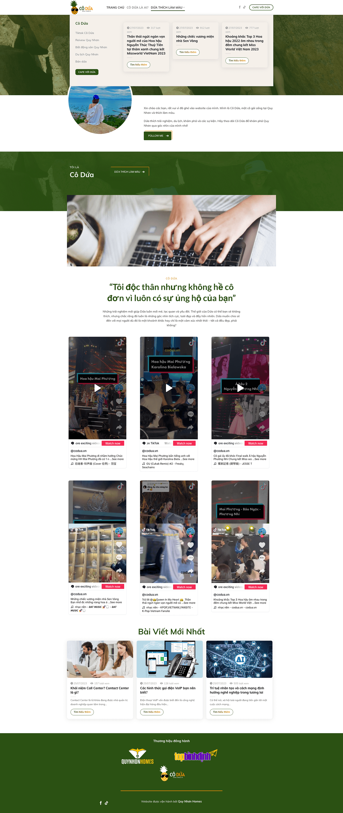 FullScreen Shot Trang Chủ - codua.vn