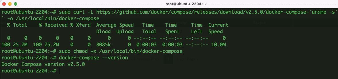 Kiểm tra sau khi cài đặt Docker Compose