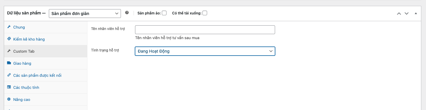 Thêm Tab vào Product Meta (Dữ Liệu Sản Phẩm) trong WooCommerce 