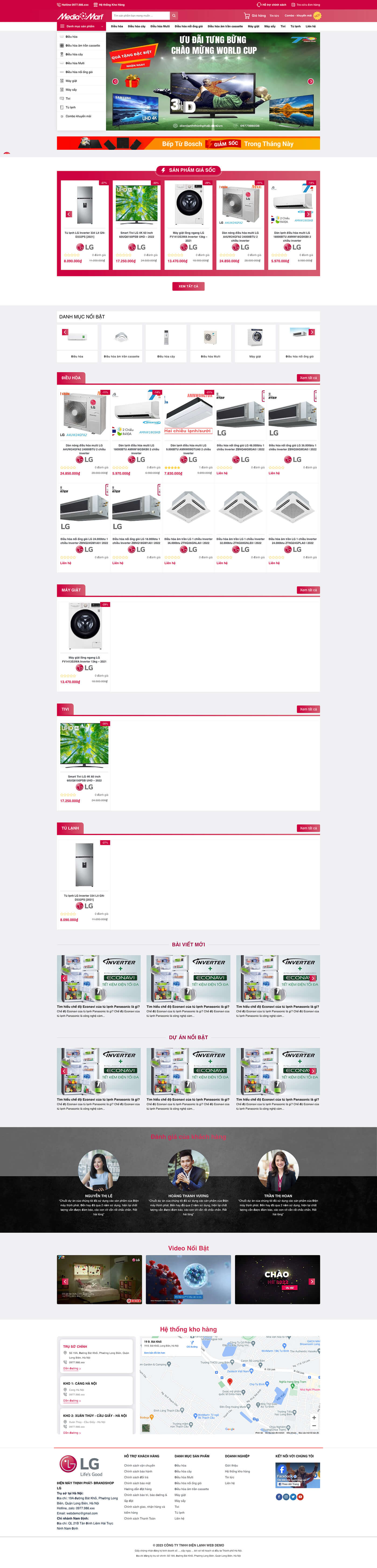 Theme website điện máy Media Mart