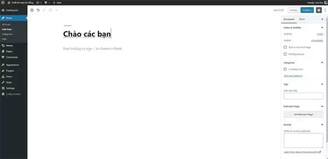Chuyển giao diện soạn thảo về Classic Editor cổ điển của WordPress