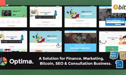 Optima - SEO, Marketing, Bitcoin, Agency Multiple HTML5 Template