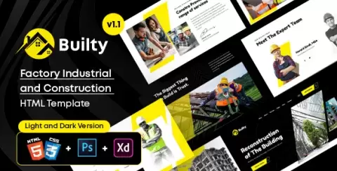 Builty - Industrial and Building Construction HTML Template