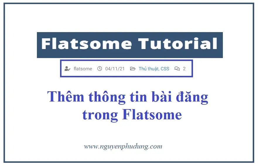 Thủ Thuật Flatsome - Thêm thông tin bài đăng trong Flatsome