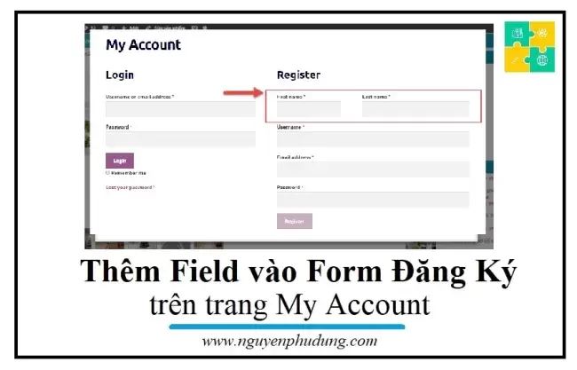 Thêm Field vào trang đăng ký Tài Khoản WooCommerce