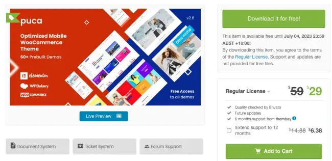 [Share code] Puca - Optimized Mobile WooCommerce Theme