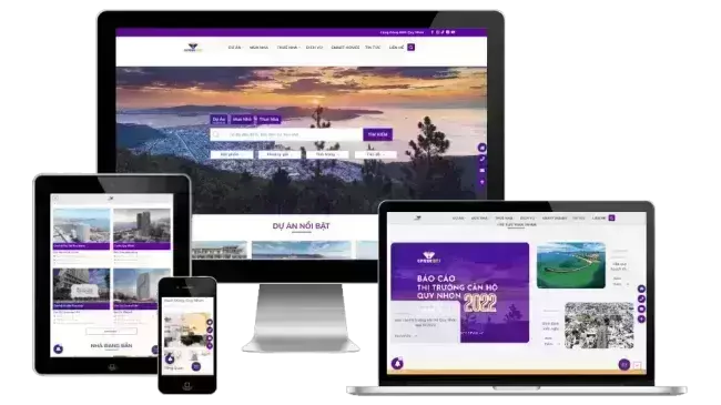 Mẫu website bất động sản  Quy Nhon Home