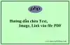 Hướng dẫn chèn text, link, image vào pdf bằng php